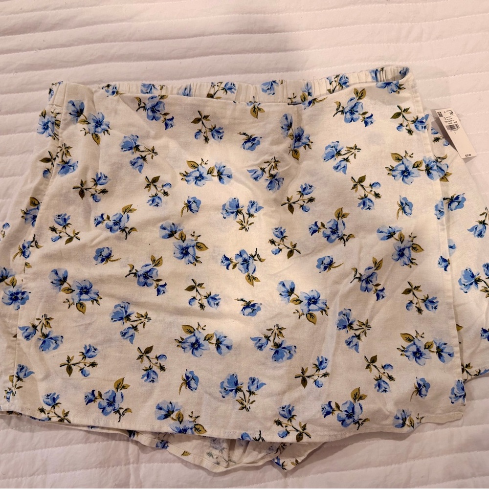 Old Navy Blue Floral Midi Skirt
